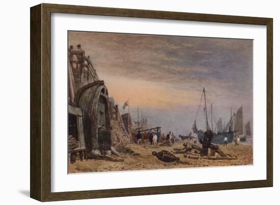 Brighton Beach, Haze clearing off, c1820-Frederick Nash-Framed Giclee Print