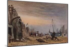 Brighton Beach, Haze clearing off, c1820-Frederick Nash-Mounted Giclee Print