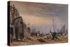 Brighton Beach, Haze clearing off, c1820-Frederick Nash-Stretched Canvas