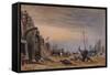 Brighton Beach, Haze clearing off, c1820-Frederick Nash-Framed Stretched Canvas