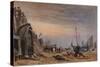 Brighton Beach, Haze clearing off, c1820-Frederick Nash-Stretched Canvas