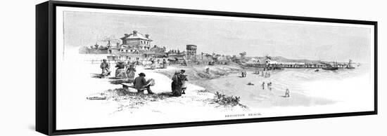 Brighton Beach, Melbourne, Victoria, Australia, 1886-Albert Henry Fullwood-Framed Stretched Canvas