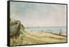 Brighton Beach (Oil on Paper)-John Constable-Framed Stretched Canvas
