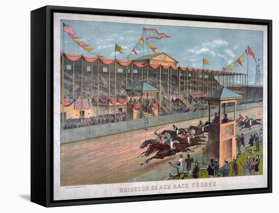 Brighton Beach Race Course-null-Framed Stretched Canvas