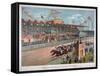 Brighton Beach Race Course-null-Framed Stretched Canvas