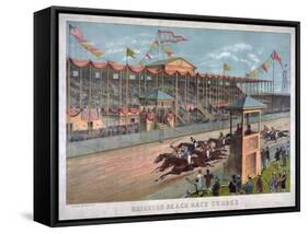 Brighton Beach Race Course-null-Framed Stretched Canvas