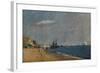 'Brighton Beach, with Colliers', 1824-John Constable-Framed Giclee Print