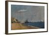 'Brighton Beach, with Colliers', 1824-John Constable-Framed Giclee Print