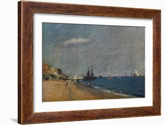 'Brighton Beach, with Colliers', 1824-John Constable-Framed Giclee Print