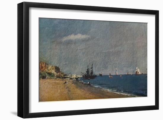 'Brighton Beach, with Colliers', 1824-John Constable-Framed Giclee Print