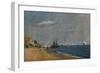 'Brighton Beach, with Colliers', 1824-John Constable-Framed Giclee Print