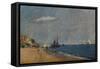 'Brighton Beach, with Colliers', 1824-John Constable-Framed Stretched Canvas