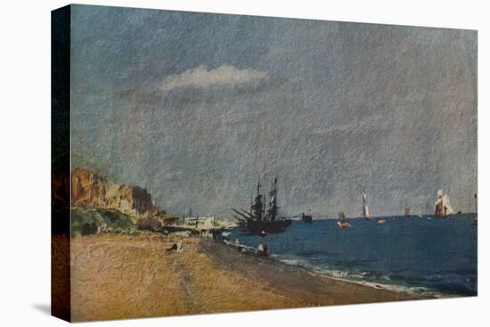 'Brighton Beach, with Colliers', 1824-John Constable-Stretched Canvas