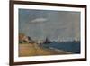 'Brighton Beach, with Colliers', 1824-John Constable-Framed Giclee Print