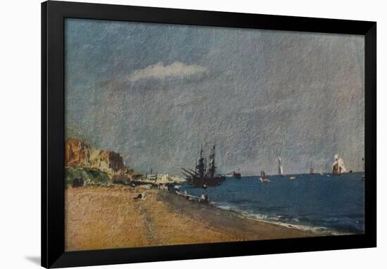 'Brighton Beach, with Colliers', 1824-John Constable-Framed Giclee Print