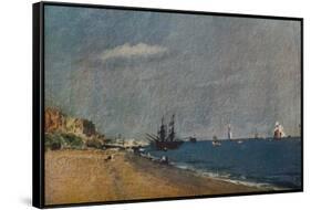 'Brighton Beach, with Colliers', 1824-John Constable-Framed Stretched Canvas