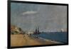 'Brighton Beach, with Colliers', 1824-John Constable-Framed Giclee Print