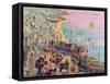 Brighton Beach-Robert Tyndall-Framed Stretched Canvas