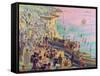 Brighton Beach-Robert Tyndall-Framed Stretched Canvas