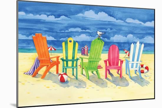 Brighton Chairs-Paul Brent-Mounted Premium Giclee Print