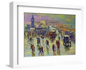 Brighton on a Rainy Day-Robert Tyndall-Framed Giclee Print