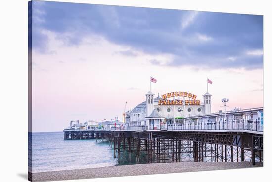 Brighton Palace Pier from the beach, Brighton, Sussex, England, United Kingdom, Europe-Alex Robinson-Stretched Canvas