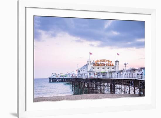 Brighton Palace Pier from the beach, Brighton, Sussex, England, United Kingdom, Europe-Alex Robinson-Framed Photographic Print