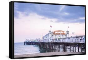 Brighton Palace Pier from the beach, Brighton, Sussex, England, United Kingdom, Europe-Alex Robinson-Framed Stretched Canvas