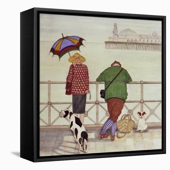 Brighton Pier, 1986-Gillian Lawson-Framed Stretched Canvas