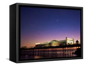 Brighton Pier at Twilight, Brighton, Sussex, England, United Kingdom-Jean Brooks-Framed Stretched Canvas