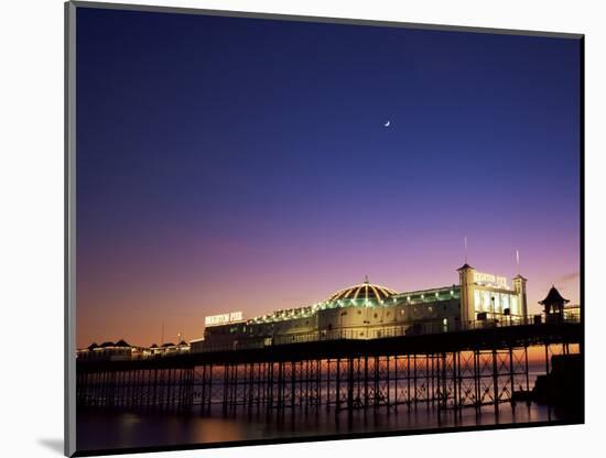 Brighton Pier at Twilight, Brighton, Sussex, England, United Kingdom-Jean Brooks-Mounted Photographic Print