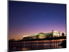 Brighton Pier at Twilight, Brighton, Sussex, England, United Kingdom-Jean Brooks-Mounted Photographic Print