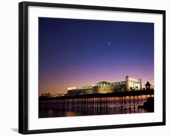 Brighton Pier at Twilight, Brighton, Sussex, England, United Kingdom-Jean Brooks-Framed Photographic Print