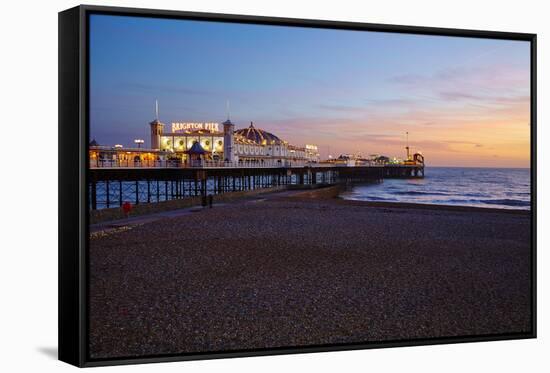 Brighton Pier, Brighton, Sussex, England, United Kingdom, Europe-Mark Mawson-Framed Stretched Canvas