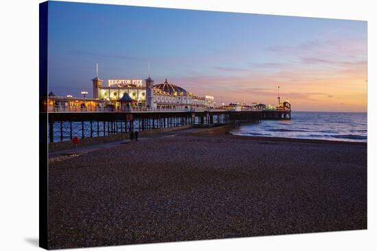 Brighton Pier, Brighton, Sussex, England, United Kingdom, Europe-Mark Mawson-Stretched Canvas