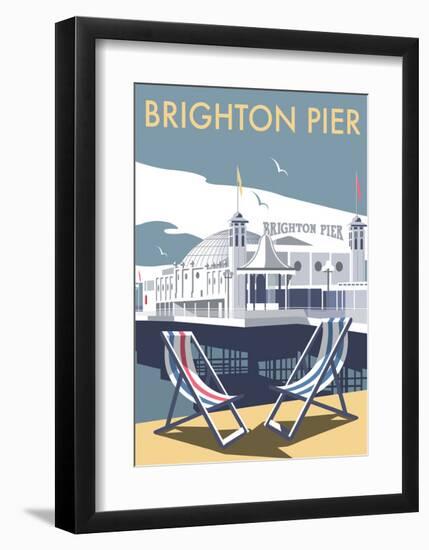 Brighton Pier - Dave Thompson Contemporary Travel Print-Dave Thompson-Framed Art Print