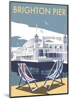 Brighton Pier - Dave Thompson Contemporary Travel Print-Dave Thompson-Mounted Art Print
