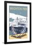 Brighton Pier - Dave Thompson Contemporary Travel Print-Dave Thompson-Framed Giclee Print