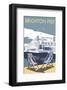 Brighton Pier - Dave Thompson Contemporary Travel Print-Dave Thompson-Framed Giclee Print