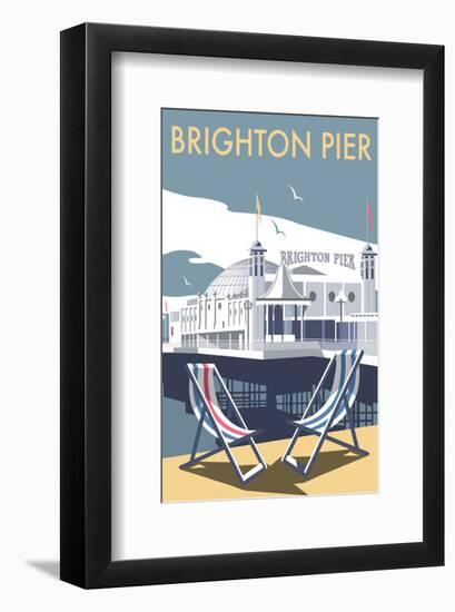 Brighton Pier - Dave Thompson Contemporary Travel Print-Dave Thompson-Framed Giclee Print