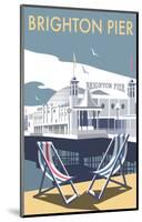 Brighton Pier - Dave Thompson Contemporary Travel Print-Dave Thompson-Mounted Giclee Print