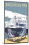 Brighton Pier - Dave Thompson Contemporary Travel Print-Dave Thompson-Mounted Giclee Print