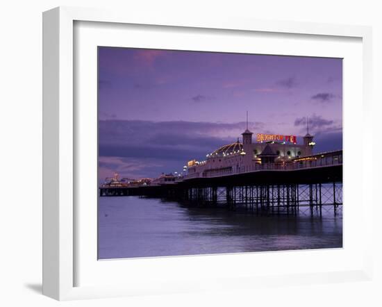 Brighton Pier Offers Entertainment for Visitors, England-Fergus Kennedy-Framed Photographic Print