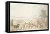 Brighton Races, 1816-Thomas Rowlandson-Framed Stretched Canvas