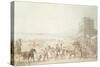 Brighton Races, 1816-Thomas Rowlandson-Stretched Canvas