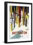 Brighton Resort, Utah - Colorful Skis-Lantern Press-Framed Art Print