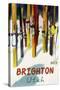 Brighton Resort, Utah - Colorful Skis-Lantern Press-Stretched Canvas