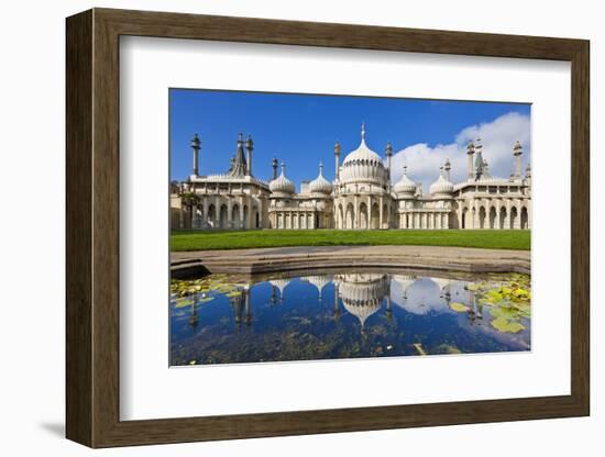 Brighton Royal Pavilion with Reflection, Brighton, East Sussex, England, United Kingdom, Europe-Neale Clark-Framed Photographic Print