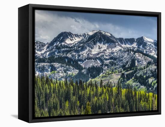 Brighton Ski Resort from Guardsman's Pass Road-Howie Garber-Framed Stretched Canvas