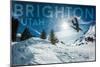 Brighton, Utah - Snowboarder Jumping-Lantern Press-Mounted Art Print